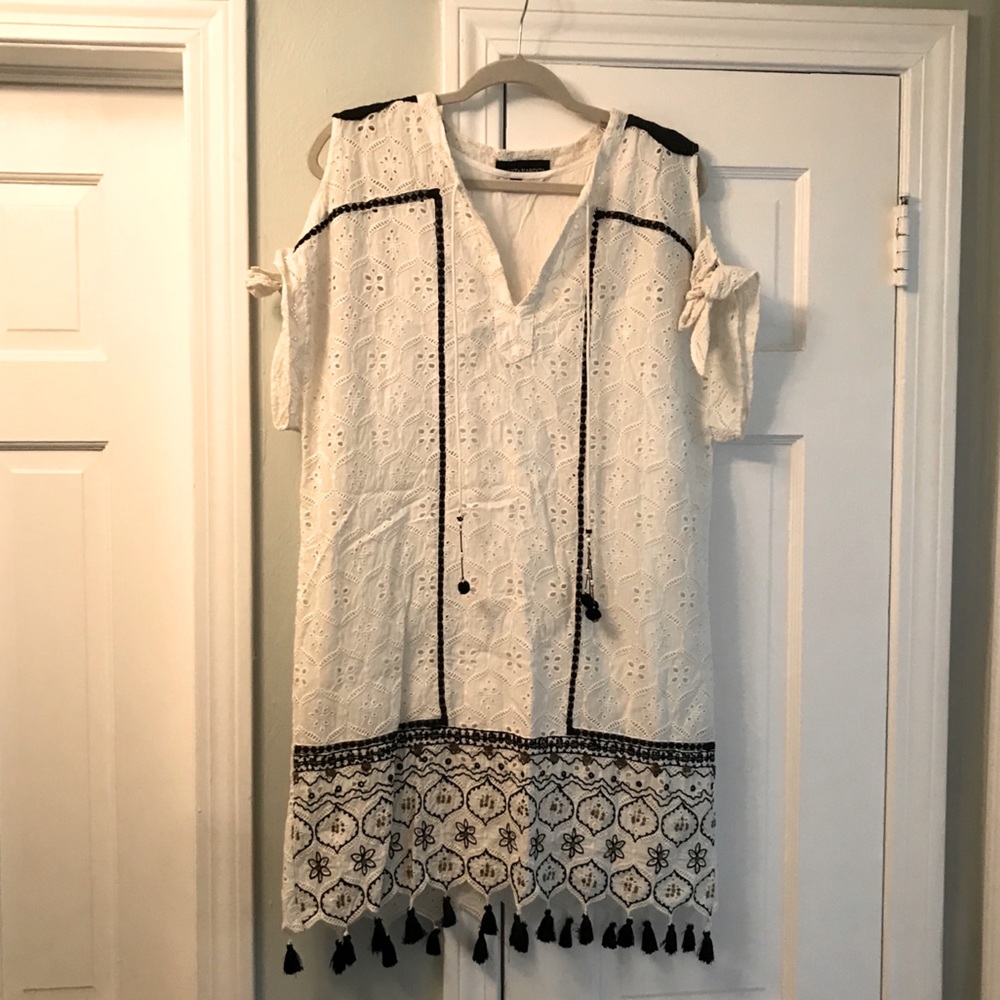 Anthropologie White Dress sz S